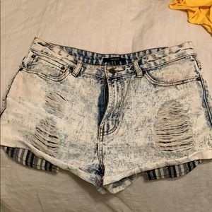 High Waisted Cut Off Jean Shorts